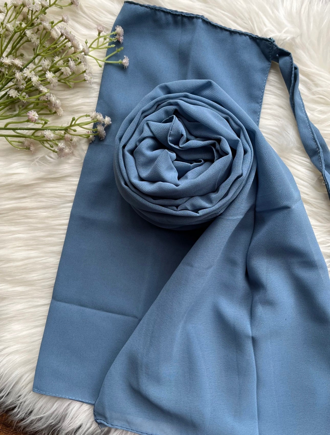 Georgette- powdered blue