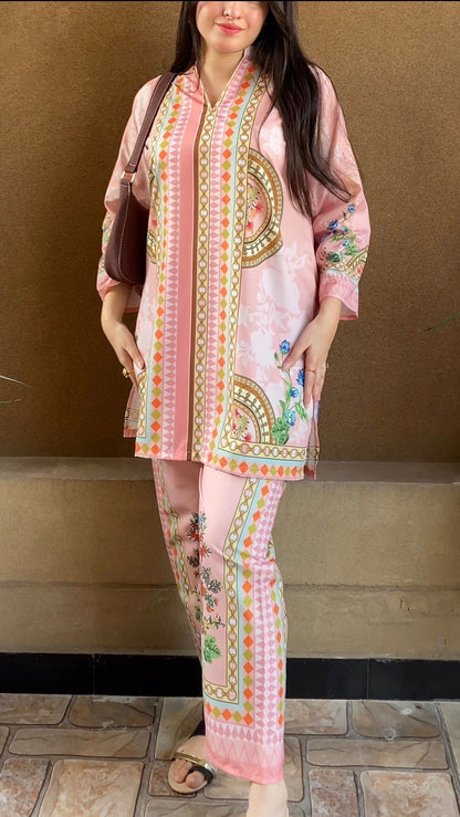 Peach Bloom Co Ord Set