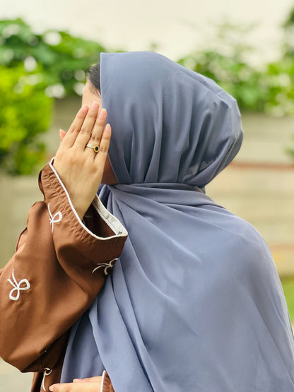 Georgette- dusty blue