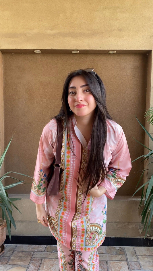 Peach Bloom Co Ord Set