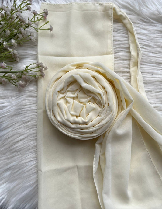 Georgette- Cream hijab Niqab set