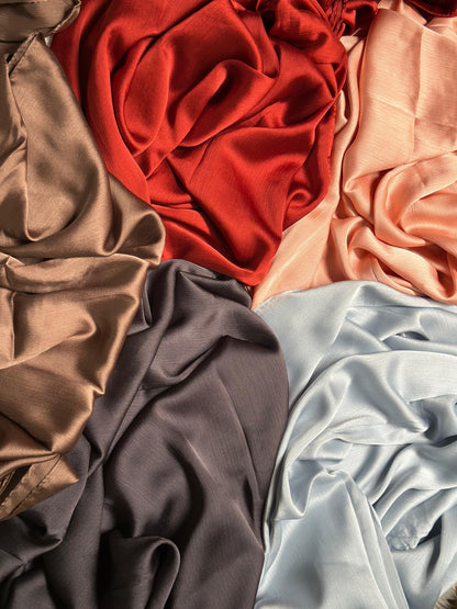 Crinkle silk hijabs