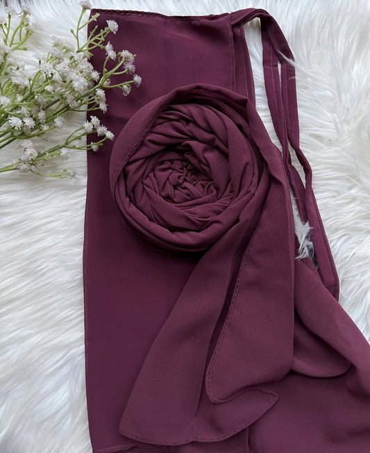 Georgette- Lavender hijab Niqab set