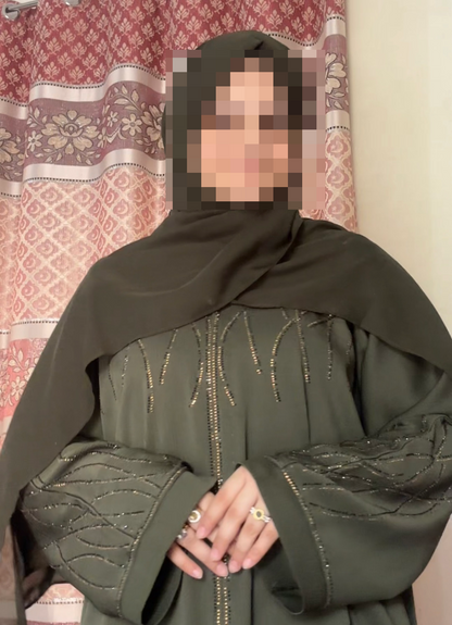 Georgette- Olive Green